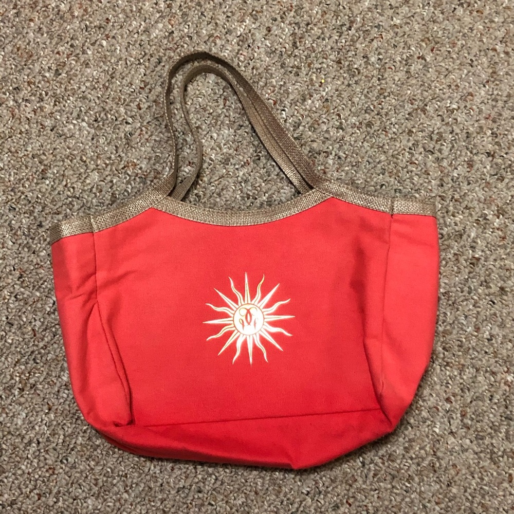 Guerlain coral tote/beach bag